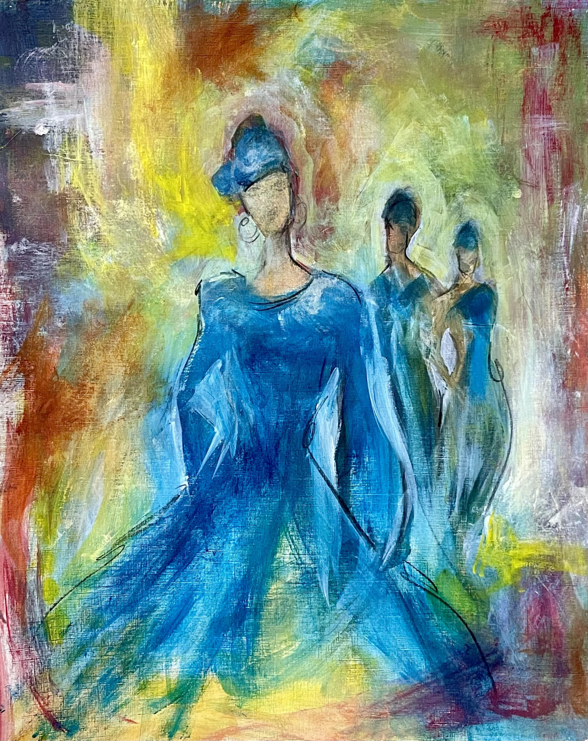 sisters in blue